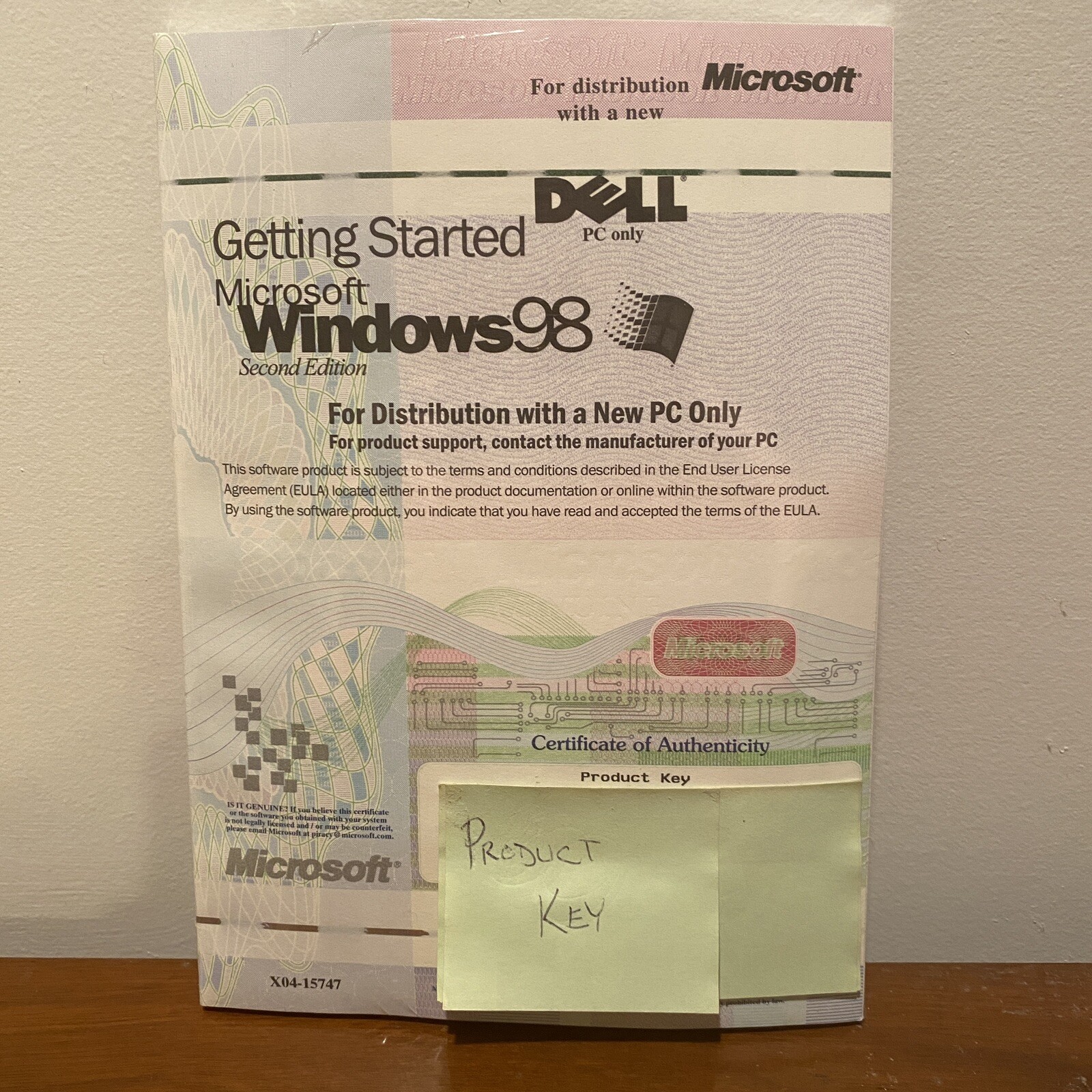 Microsoft Windows 98 SE Second Edition Dell Getting Started CD, Floppy & Manual