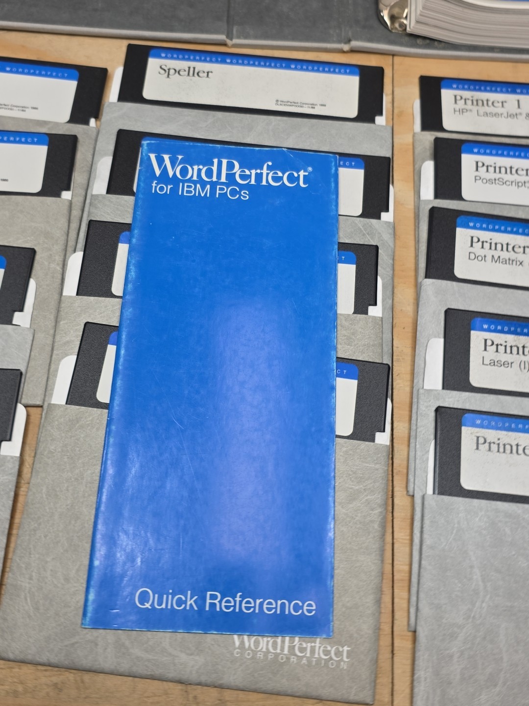 WordPerfect 1988 Installation Set – 5.25” Disks – Manual & Reference – Untested