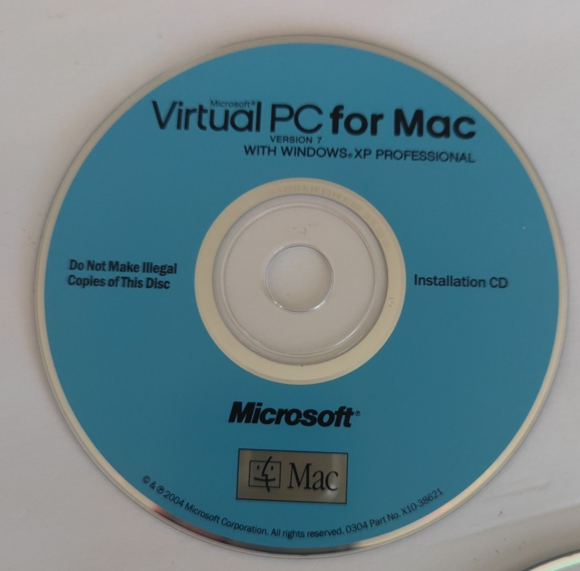 Microsoft Virtual PC For Mac Version 7 w/ Windows XP Professional CDs + Manuals