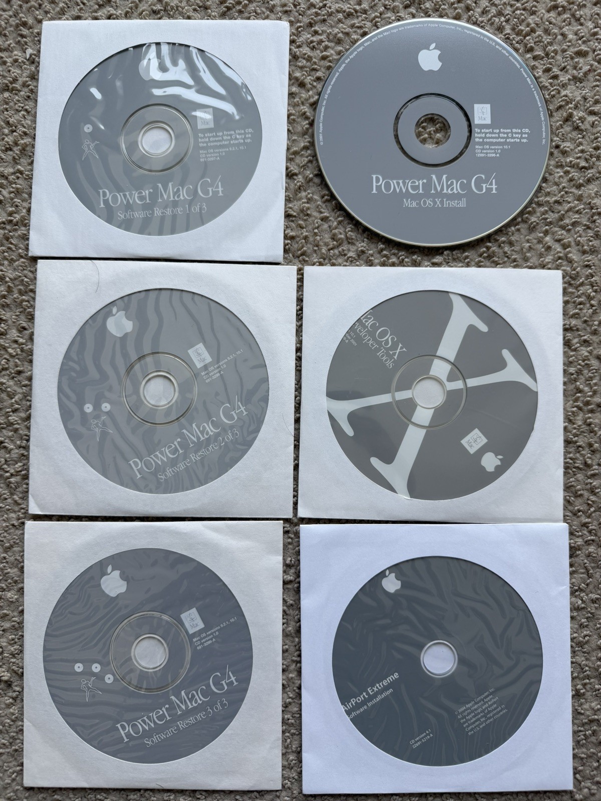 PowerMac G4 Restore Media Kit + AirPort Extreme disc