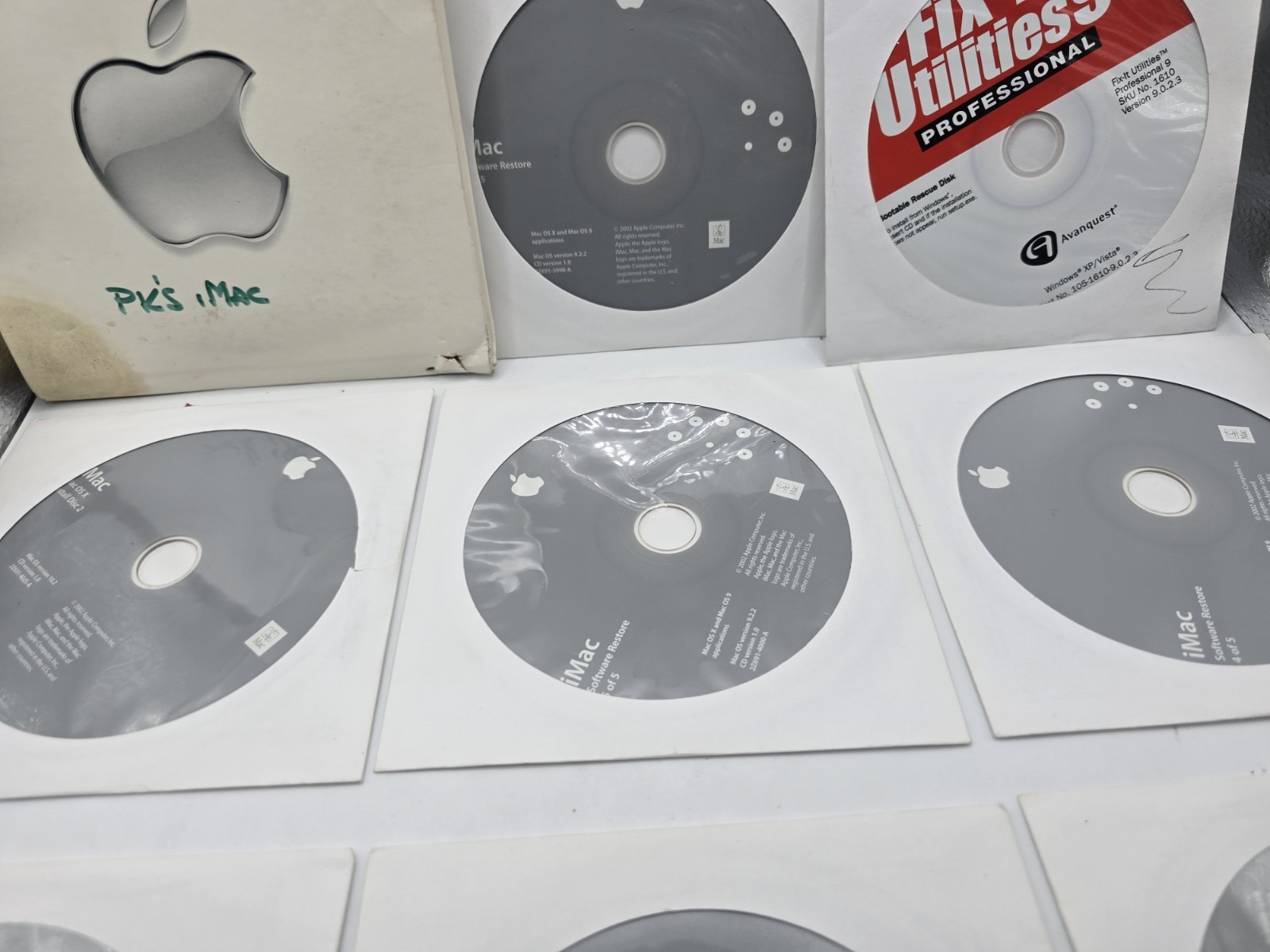 Vintage Apple iMac Software Restore Install CD Disc Lot Mac OS X 10.2 Jaguar…