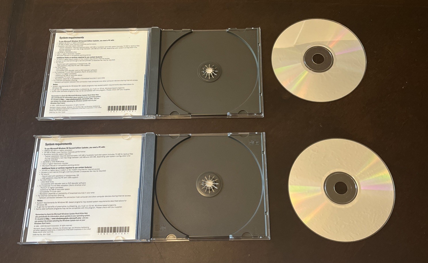 Microsoft Windows 98 Second Edition Updates PC OS & Book