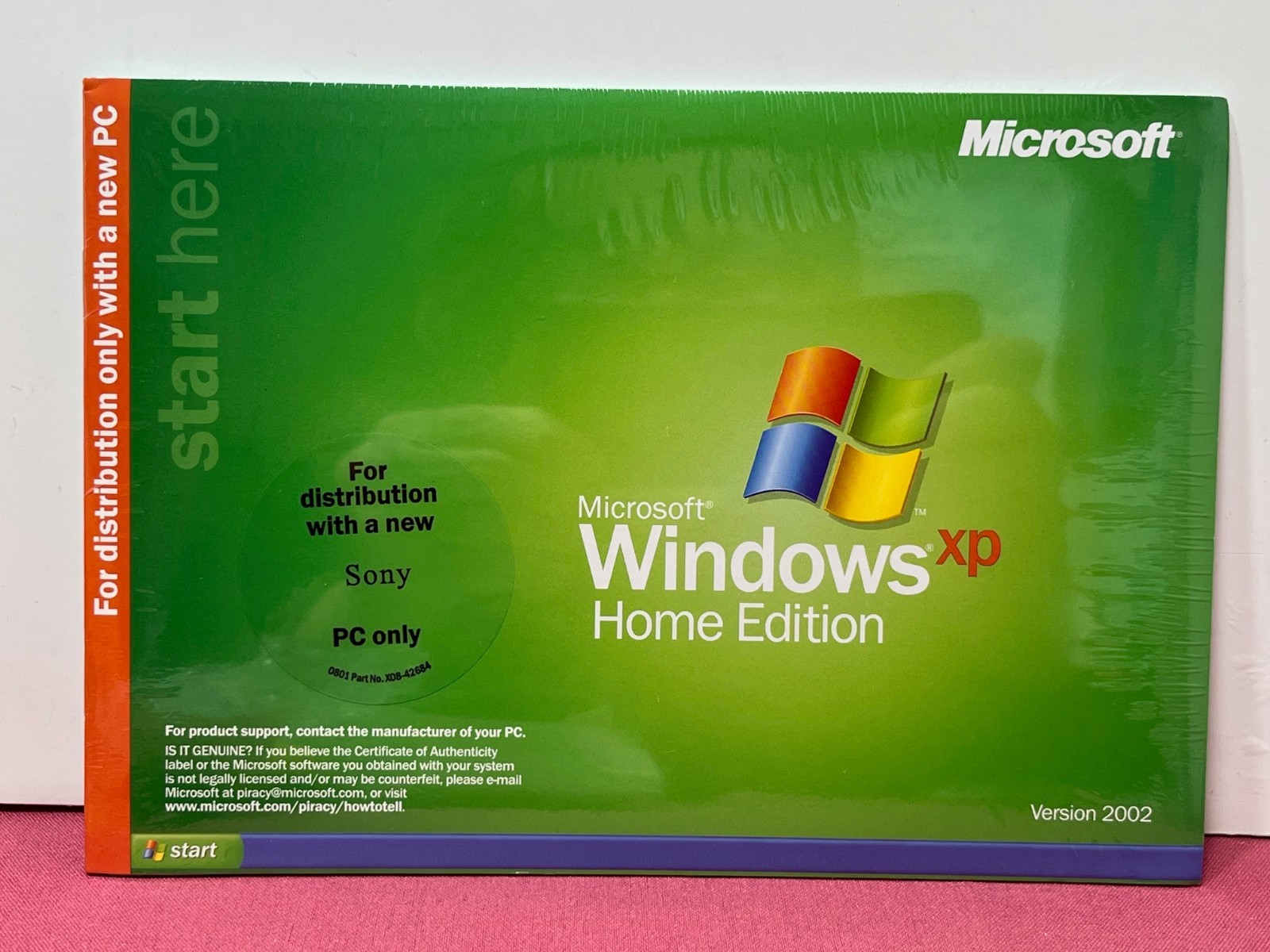 NEW 2002 Microsoft Windows XP Home Edition Software SONY PC Only Factory SEALED