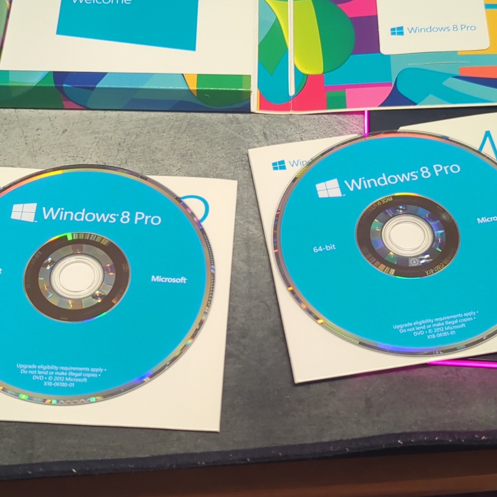 Microsoft Windows 8 Pro DVD Retail Box with 32-bit & 64-bit Discs, English