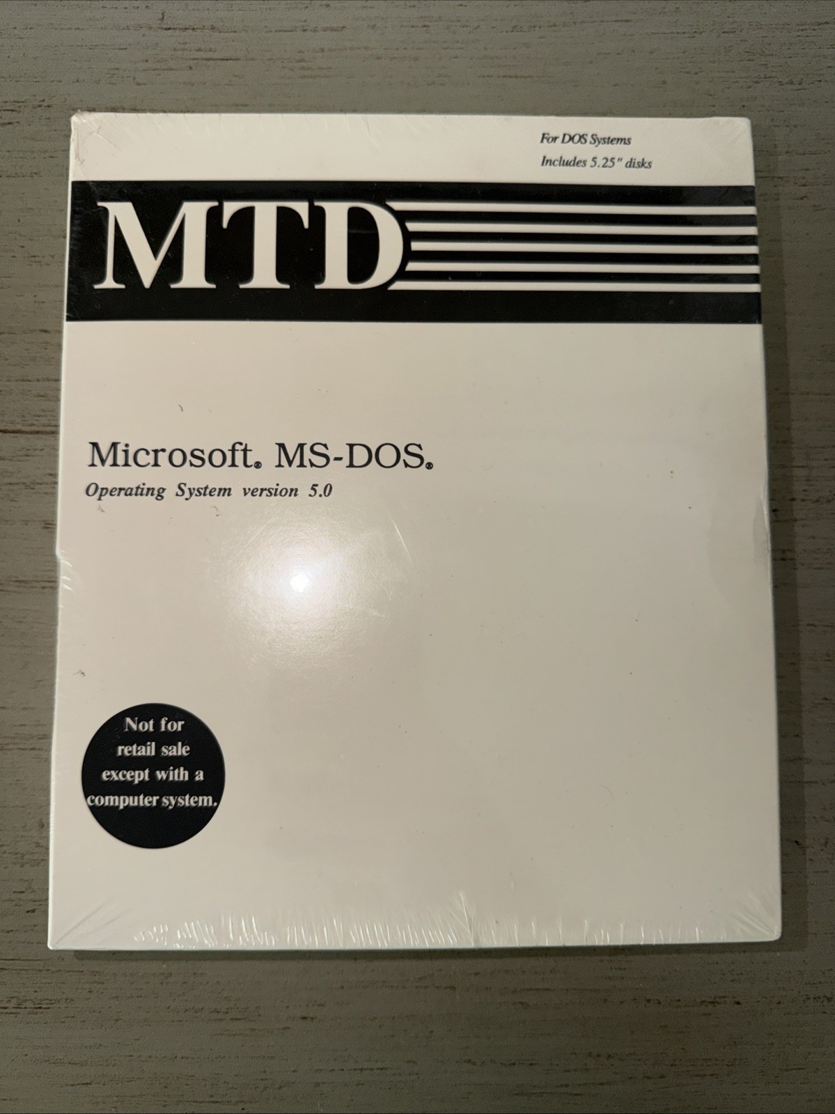 Vintage Microsoft MS-DOS Operating System Ver 5 on 5.25 Disks SEALED MTD