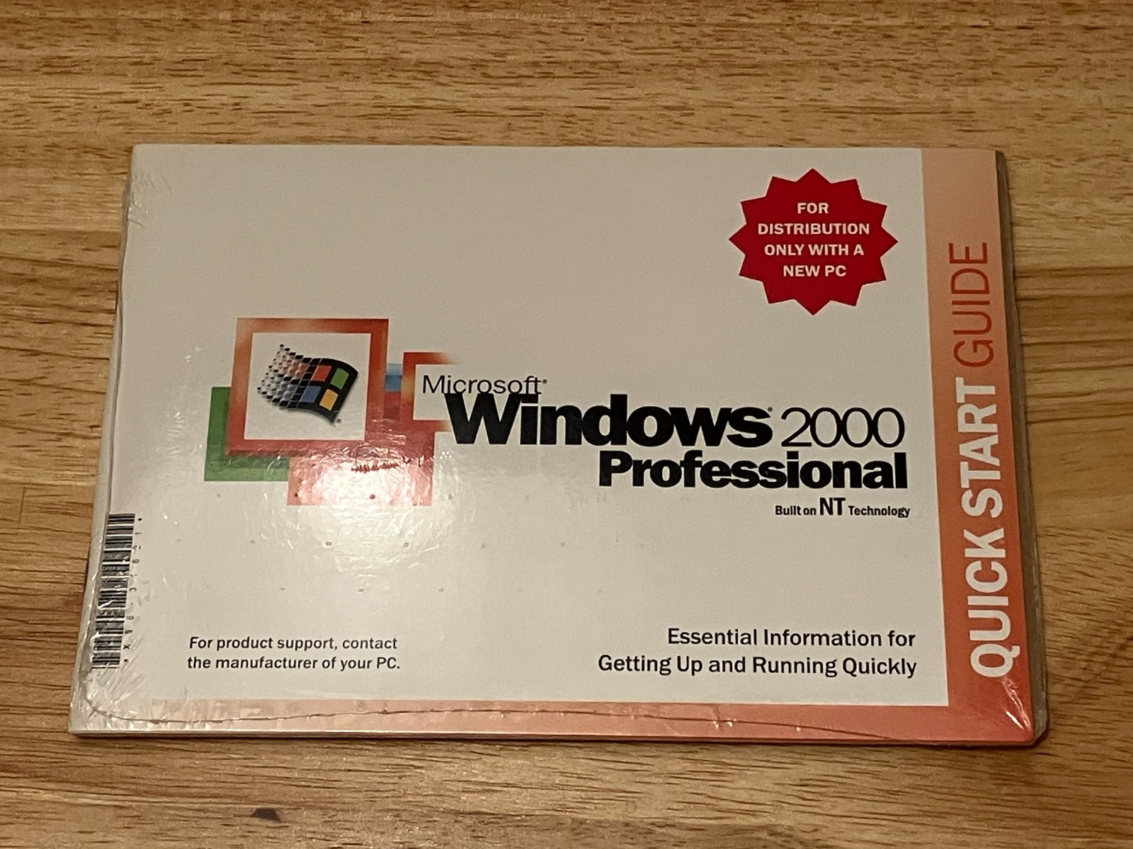 New Sealed Windows 2000 Professional With Service Pack 2 No Key Bundle