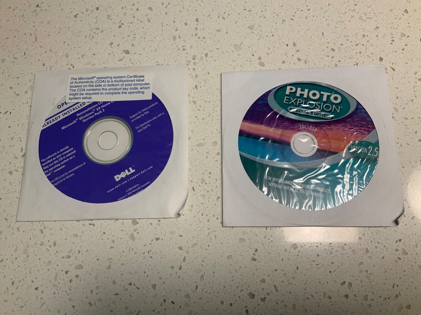 Dell Windows XP Service Pack 2 Reinstallation CD & Photo Explosion Version 2.5