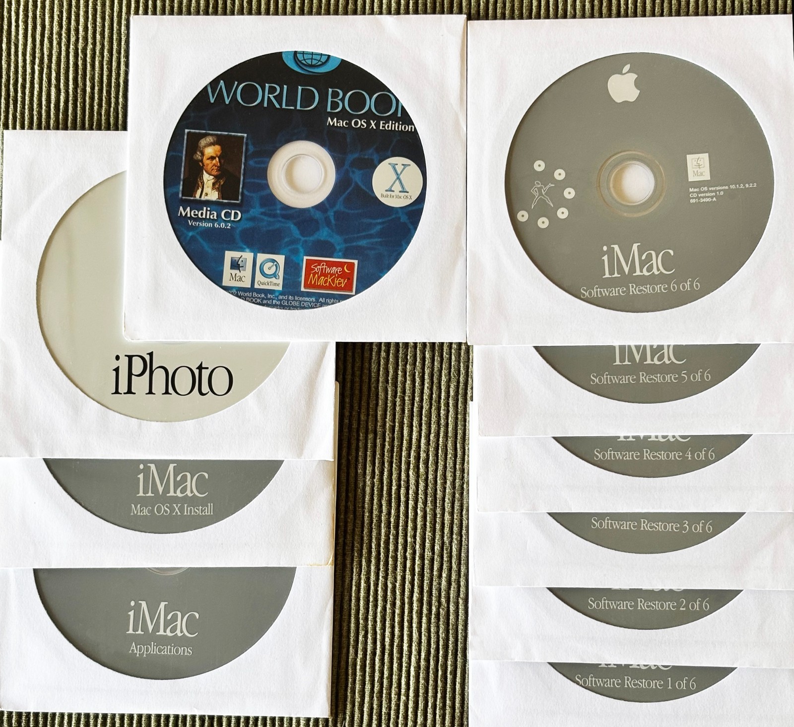 APPLE iMac OS X Install Disks ver. 10.1.2 + Applications+iMac Software Restore