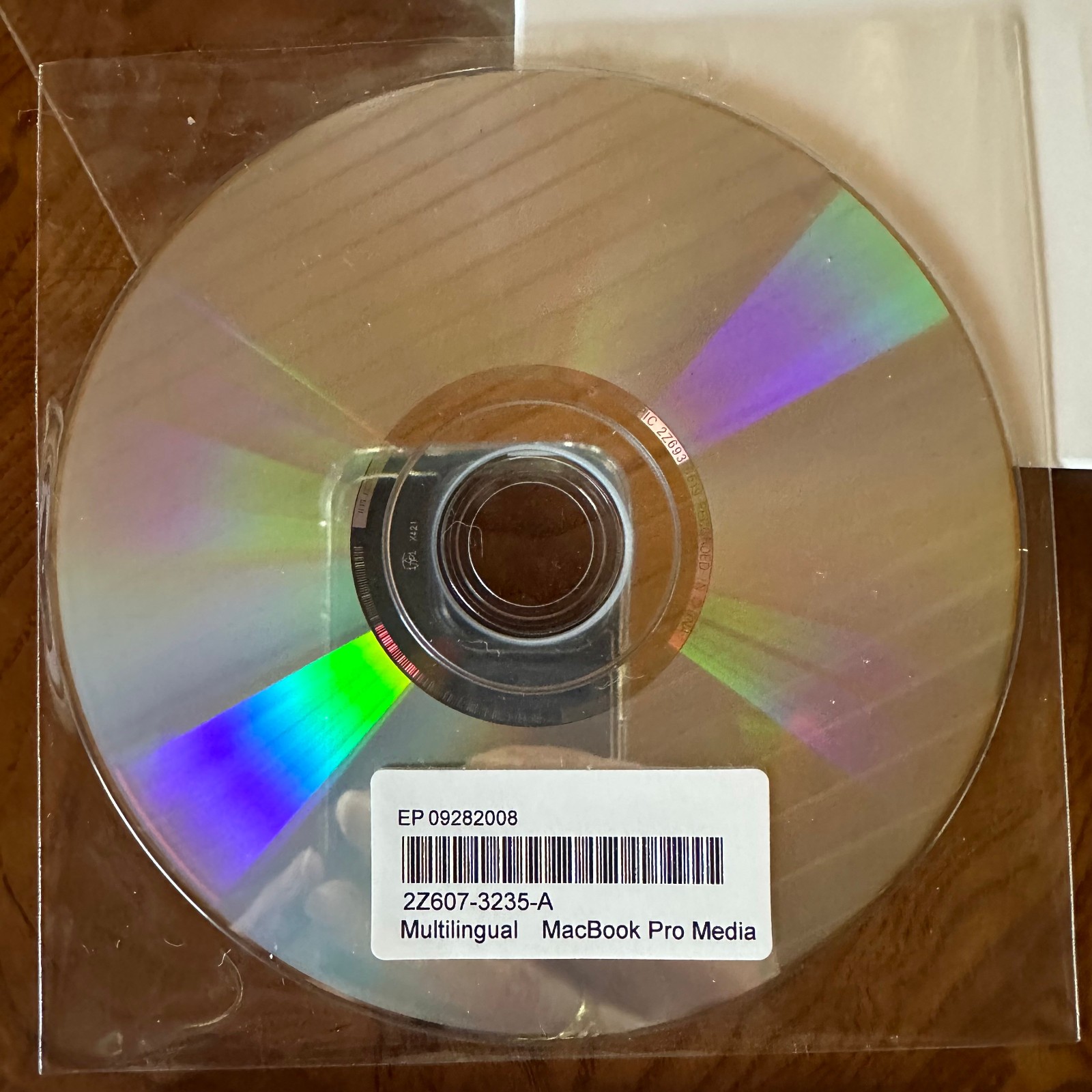Apple 15-inch MacBook Pro Mac OS X 10.5.5 Install & Applications OEM & Manual
