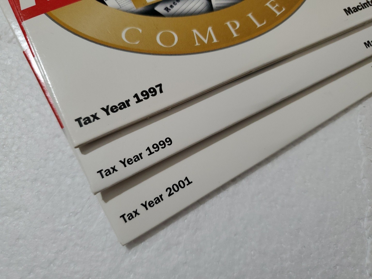 Quicken MacInTax deluxe 1995, 96, 97, 99, 2001 – Macintosh Tax Software Vintage