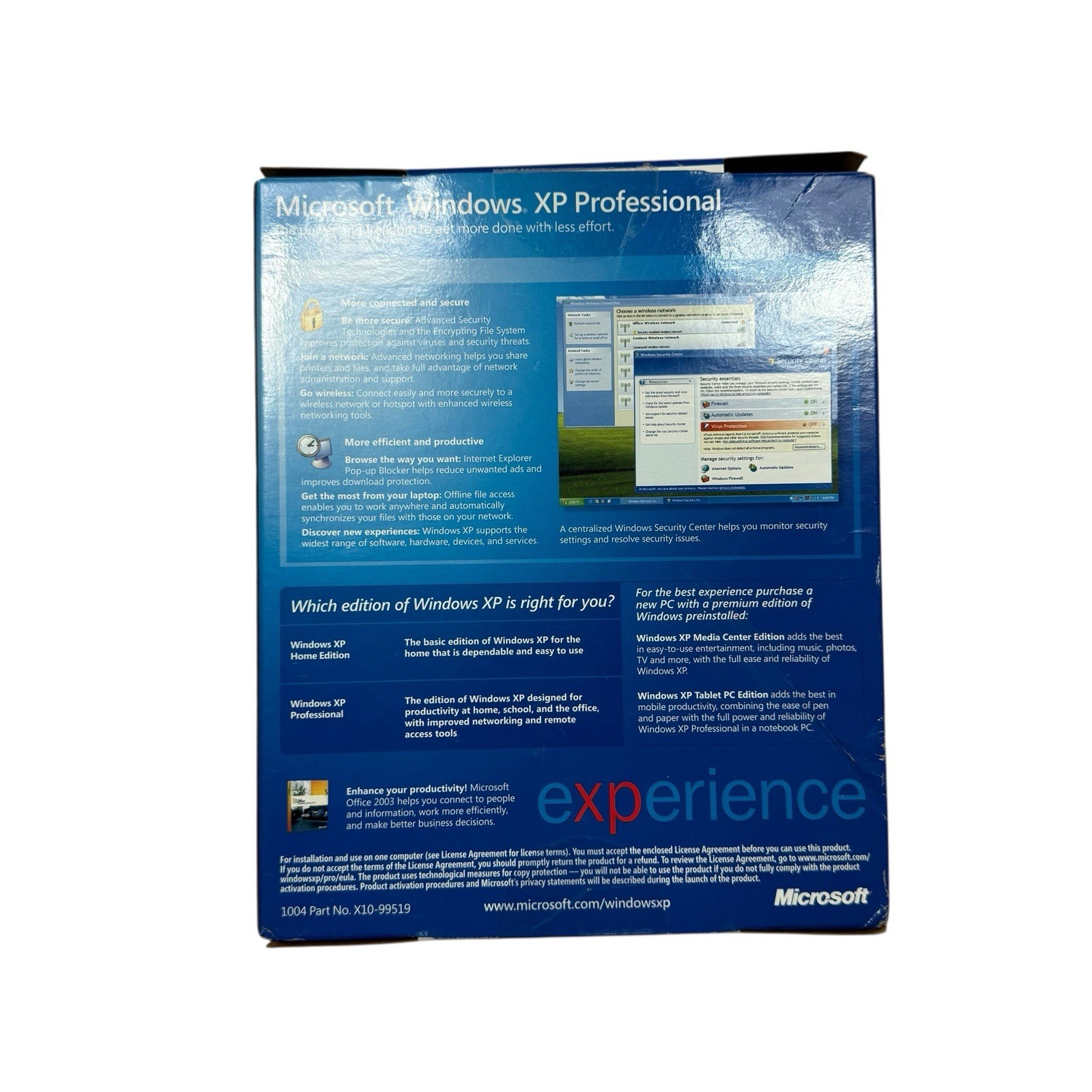 Microsoft Windows XP Professional Service Pack 2 Upgrade Full Retail Box English