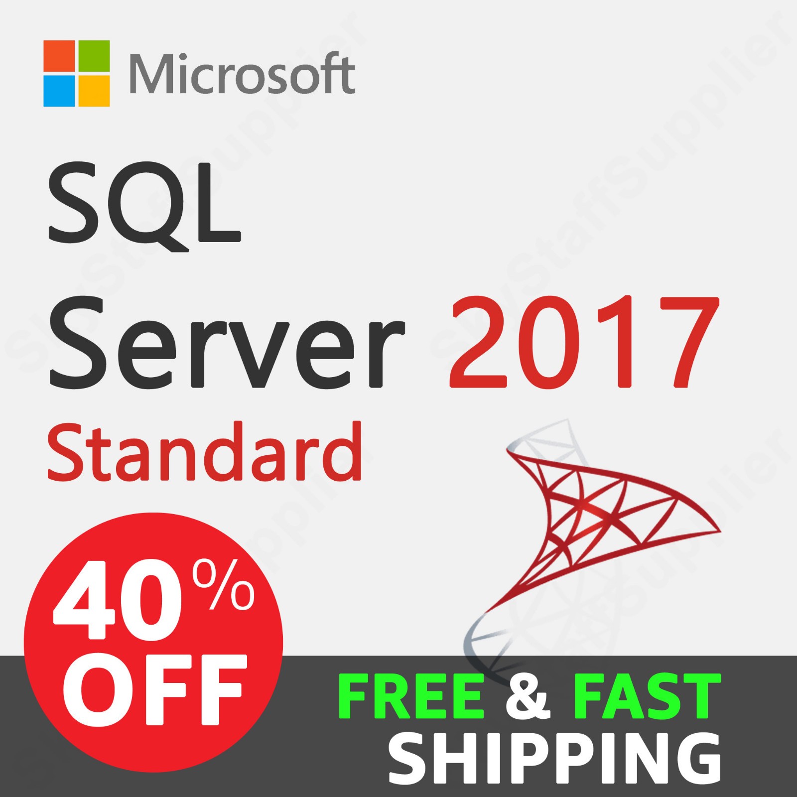 SQL Server 2017 STANDARD 24 Cores License Key PACK + 25 Access CALs BRAND NEW