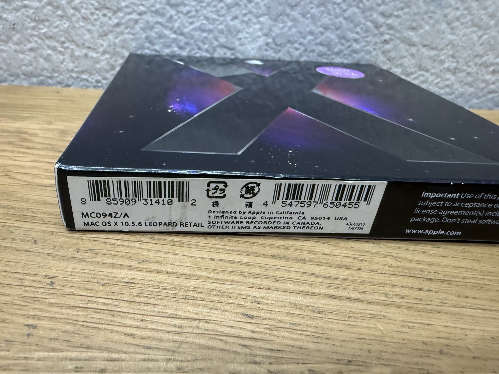 Apple Mac OS X Leopard Version 10.5 Install DVD Disc Case & Manual Good
