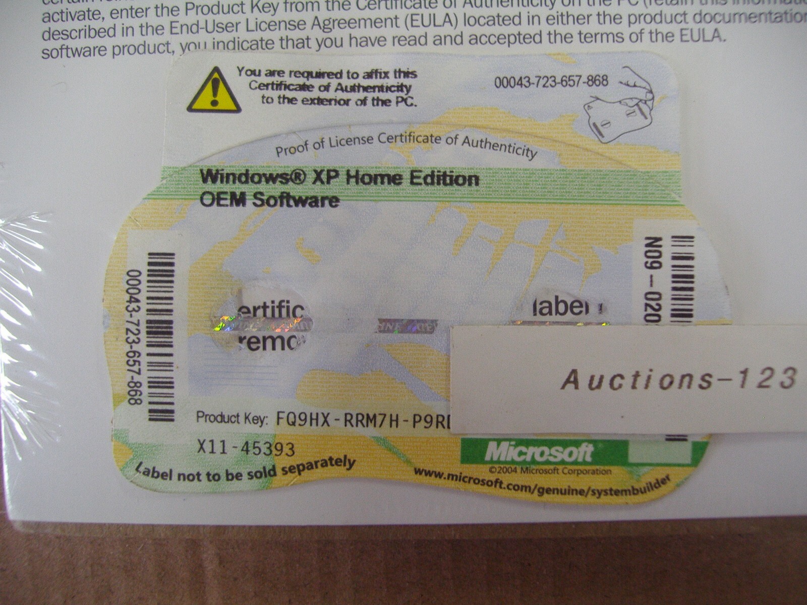 MICROSOFT WINDOWS XP HOME FULL ENGLISH OPERATING SYSTEM OS MS WIN =NEW SEALED=