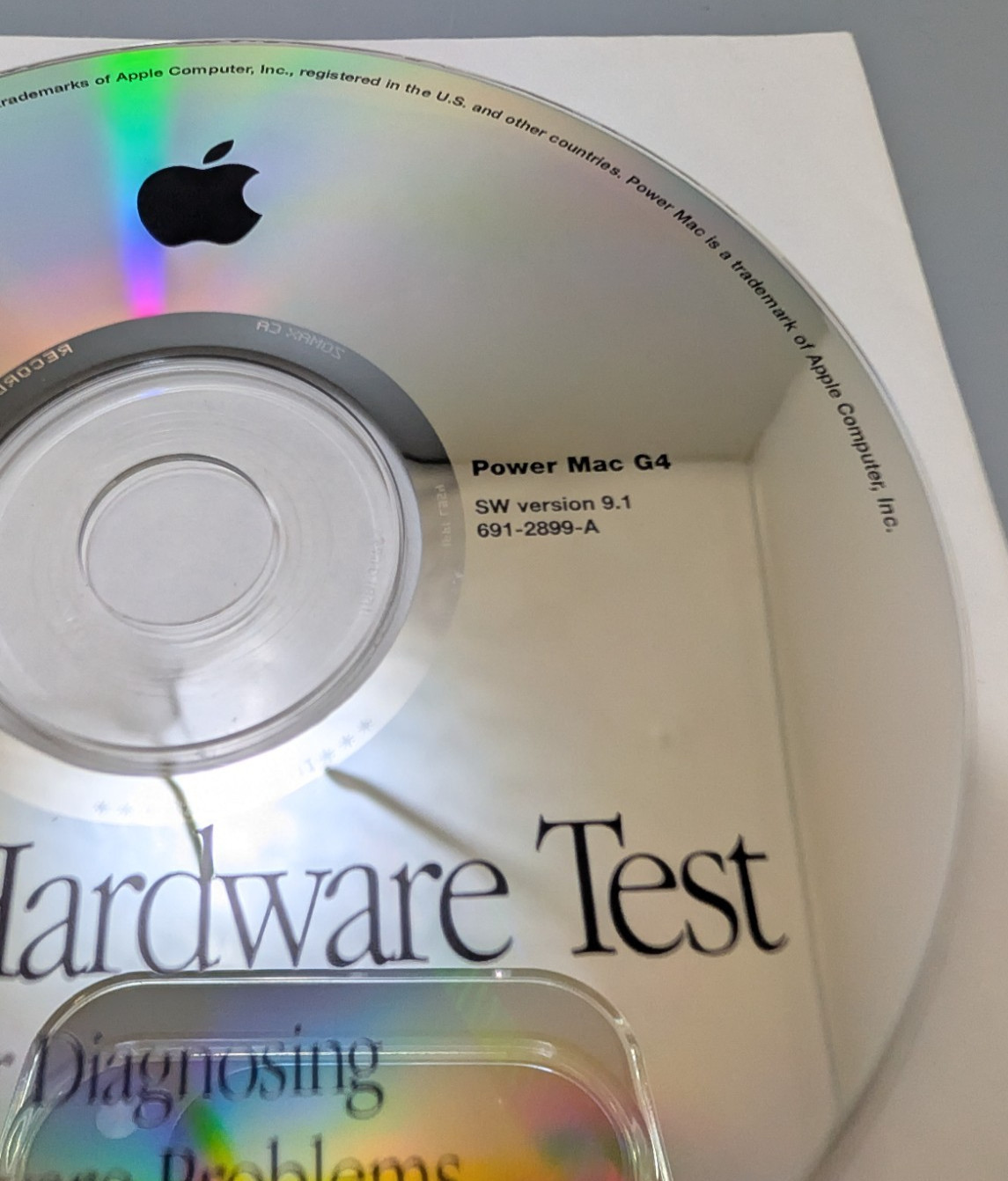 Apple Hardware Test – Power Mac G4 – SW Version 9.1 / 691-2899-A / CD