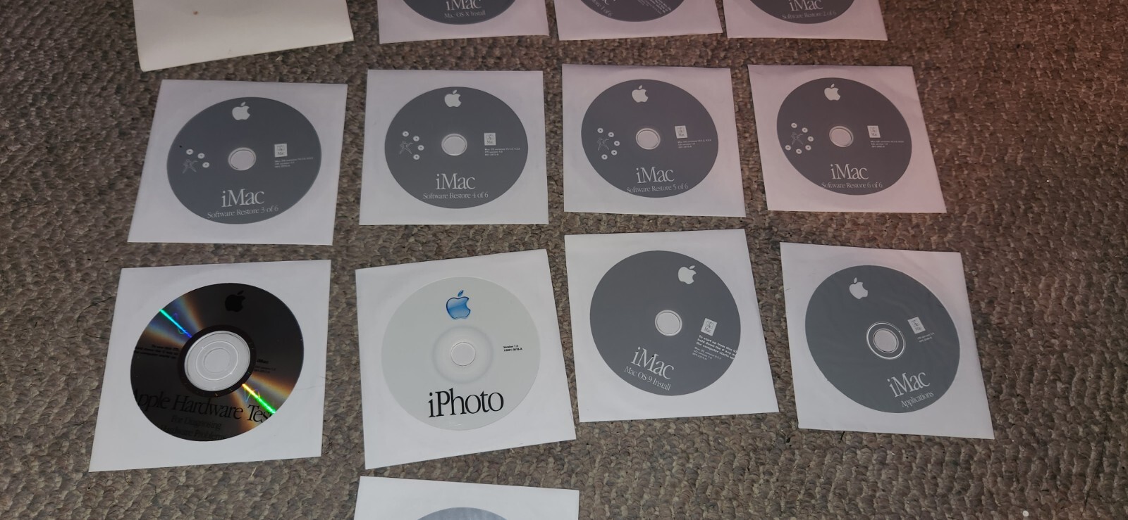 Lot of 12 iMac Software CDs OSX OS9 Restore iPhoto Hardeware Test Applications