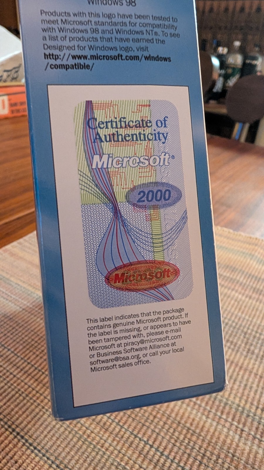 Microsoft Windows 98 Upgrade Second Edition Vintage – CD and Key Code