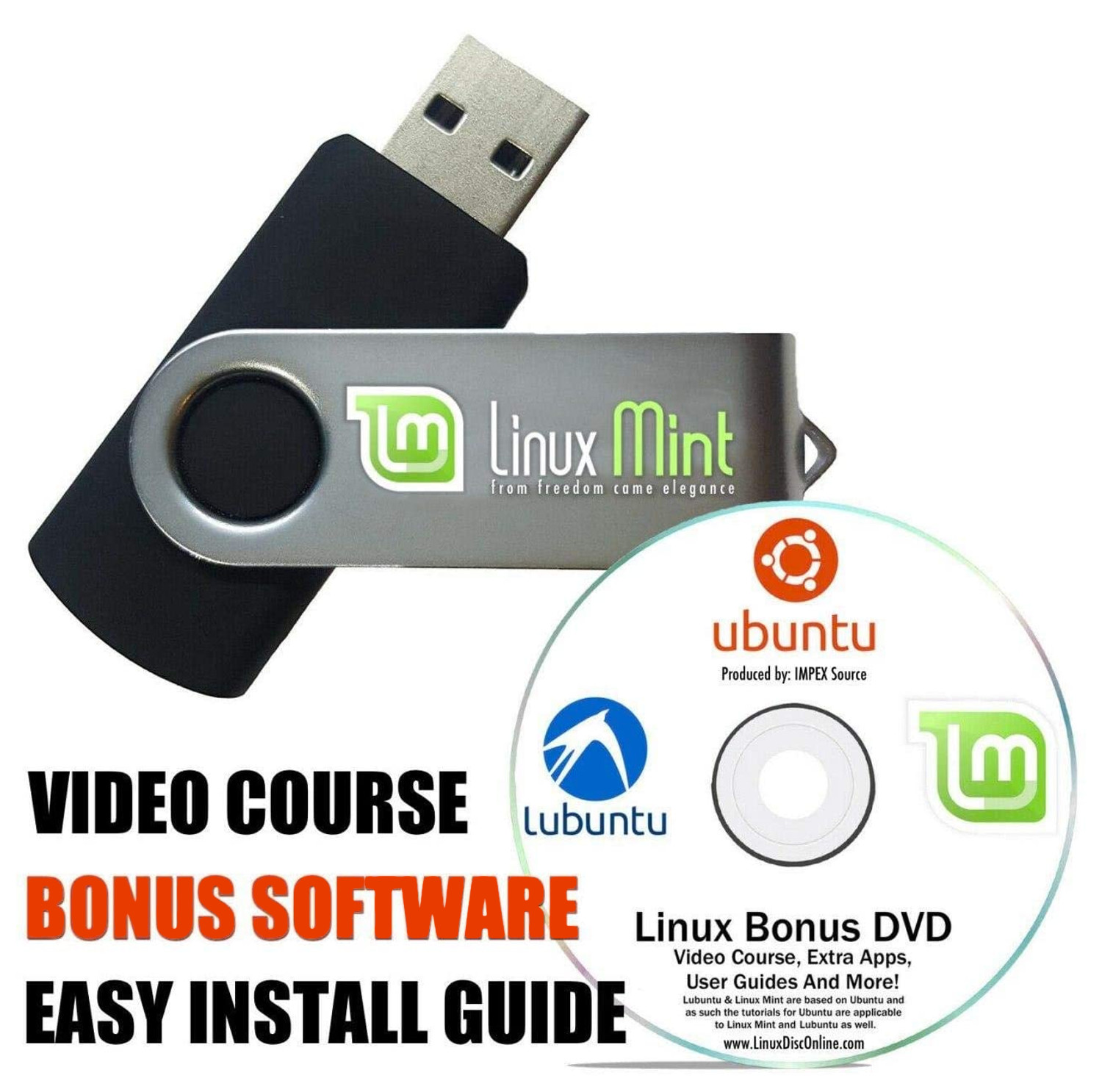 Linux Mint 20 Live Install Desktop 16 GB USB For Windows PC MAC With BONUS DVD