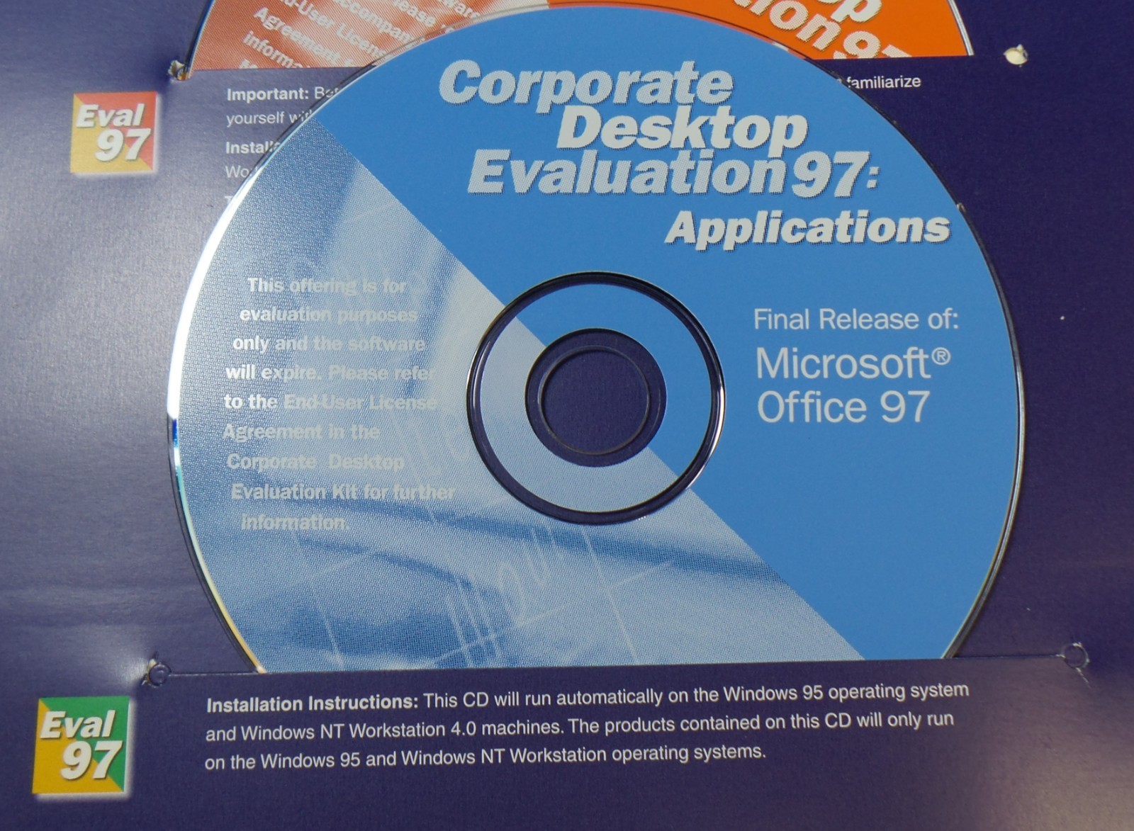 Microsoft Corporate Desktop Evaluation 97: Office 97, Win95, Win NT4, Frontpage