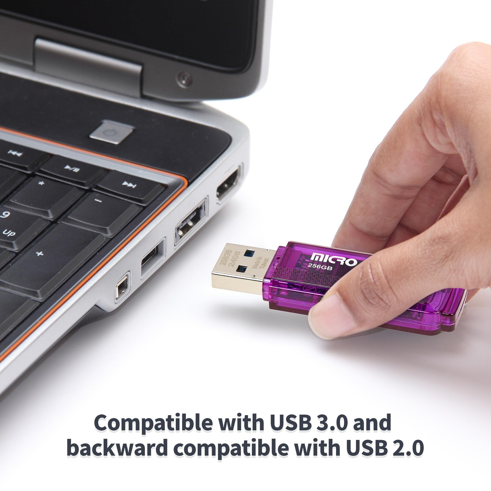INLAND Micro Center SuperSpeed 256GB USB 3.0/USB3.1 Gen1 Flash Drive Gum Size…