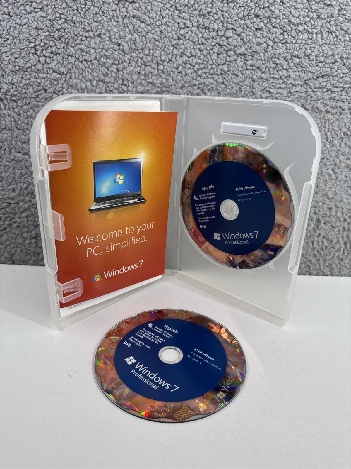 Microsoft Windows 7 Professional Upgrade 32 Bit and 64 Bit DVD MS WIN PRO=RETAIL