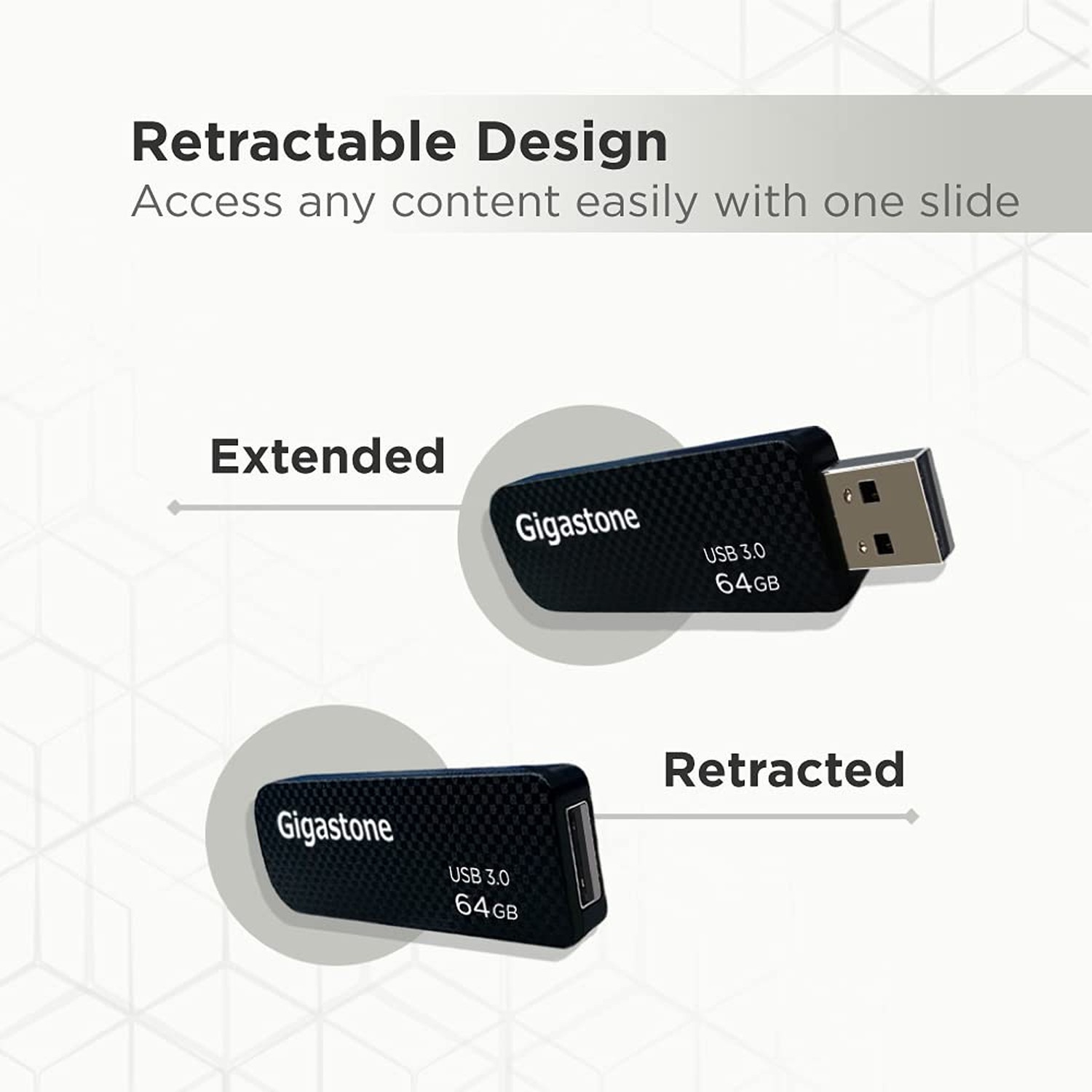GIGASTONE 64GB Flash Drive (2 Pack) Z30 USB 3.2 Gen 1, 80MB/s Ultra Fast, Key…