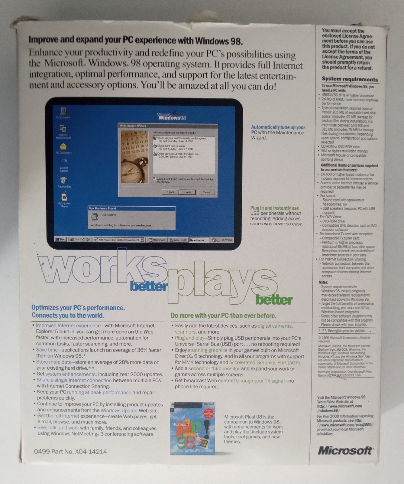 Microsoft Windows 98 Upgrade – Second Edition Installation Software With Key.