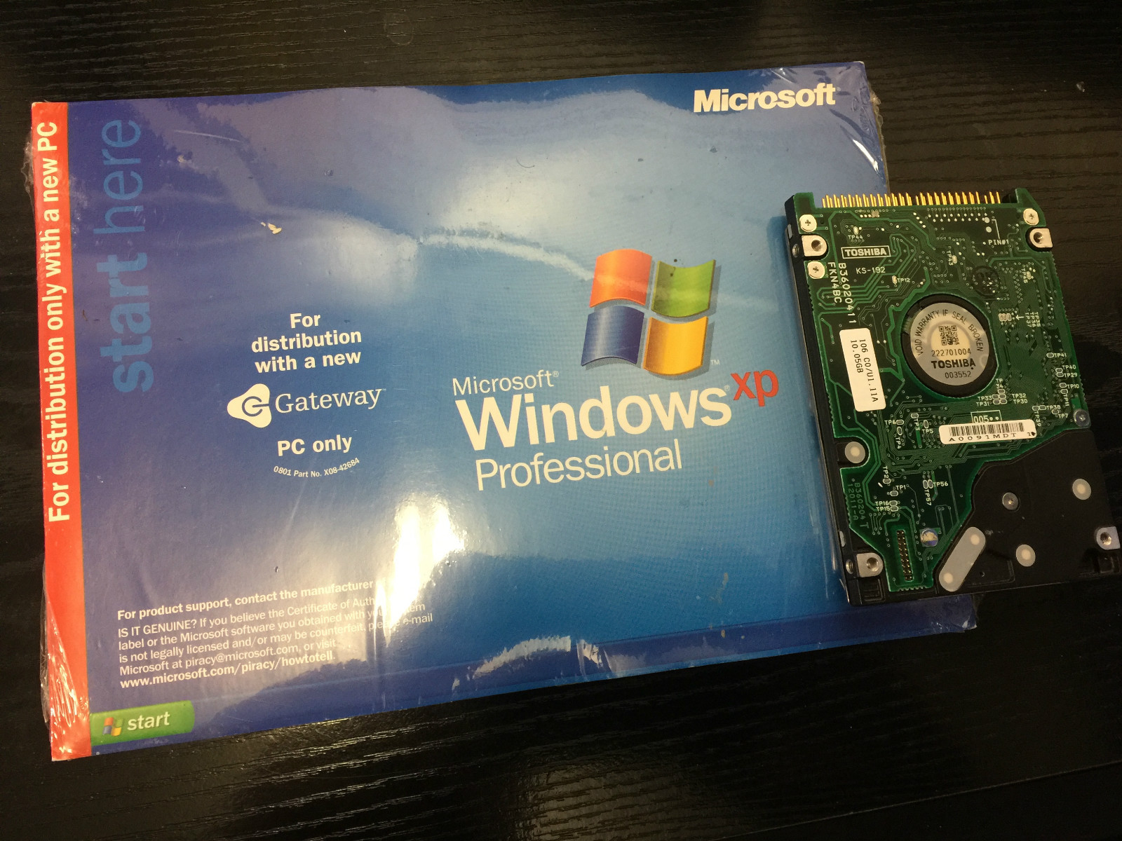 Windows XP Professional Install~ SP1~GATEWAY – NO PRODUCT KEY~HARD DRIVE~