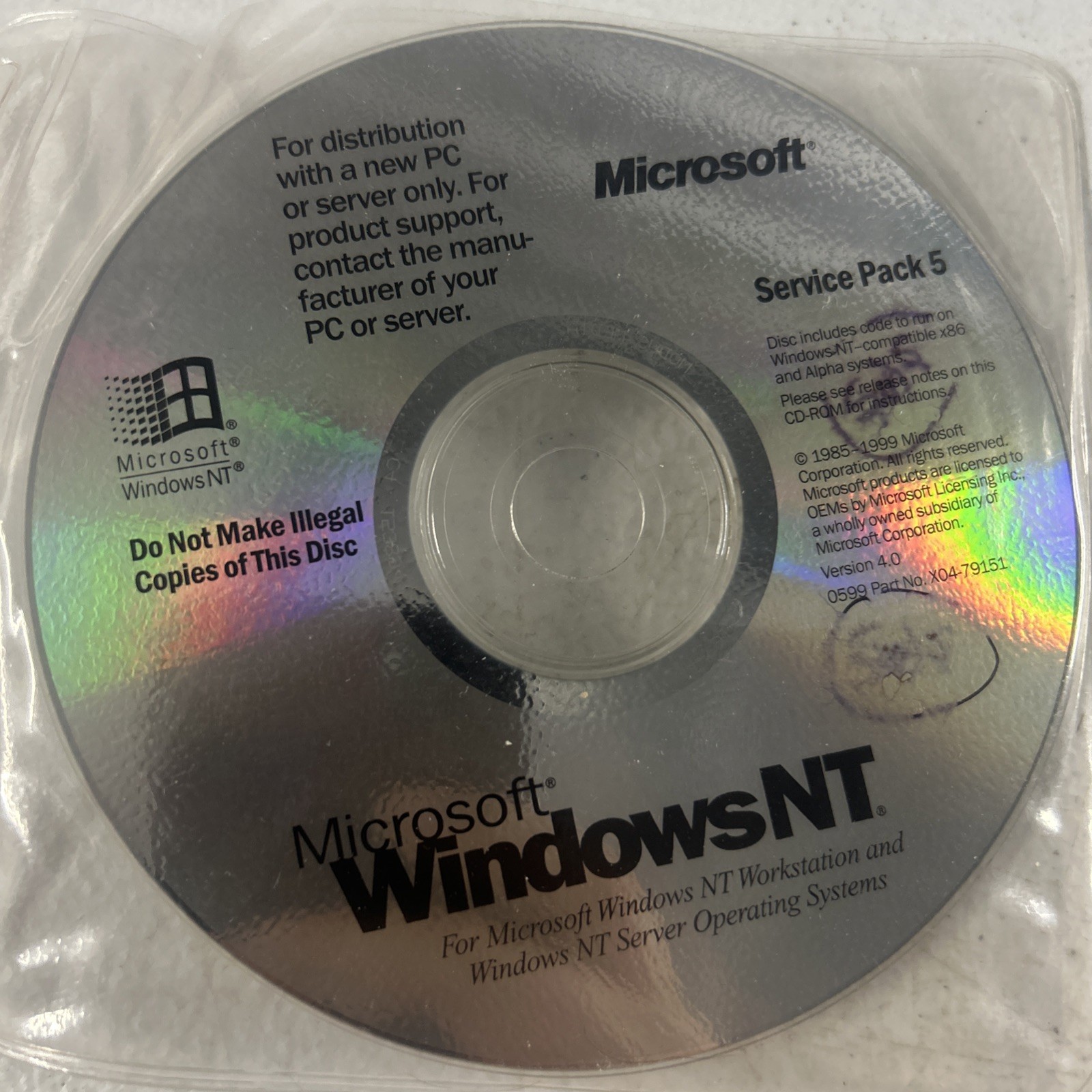 Microsoft Windows NT Service Pack 5