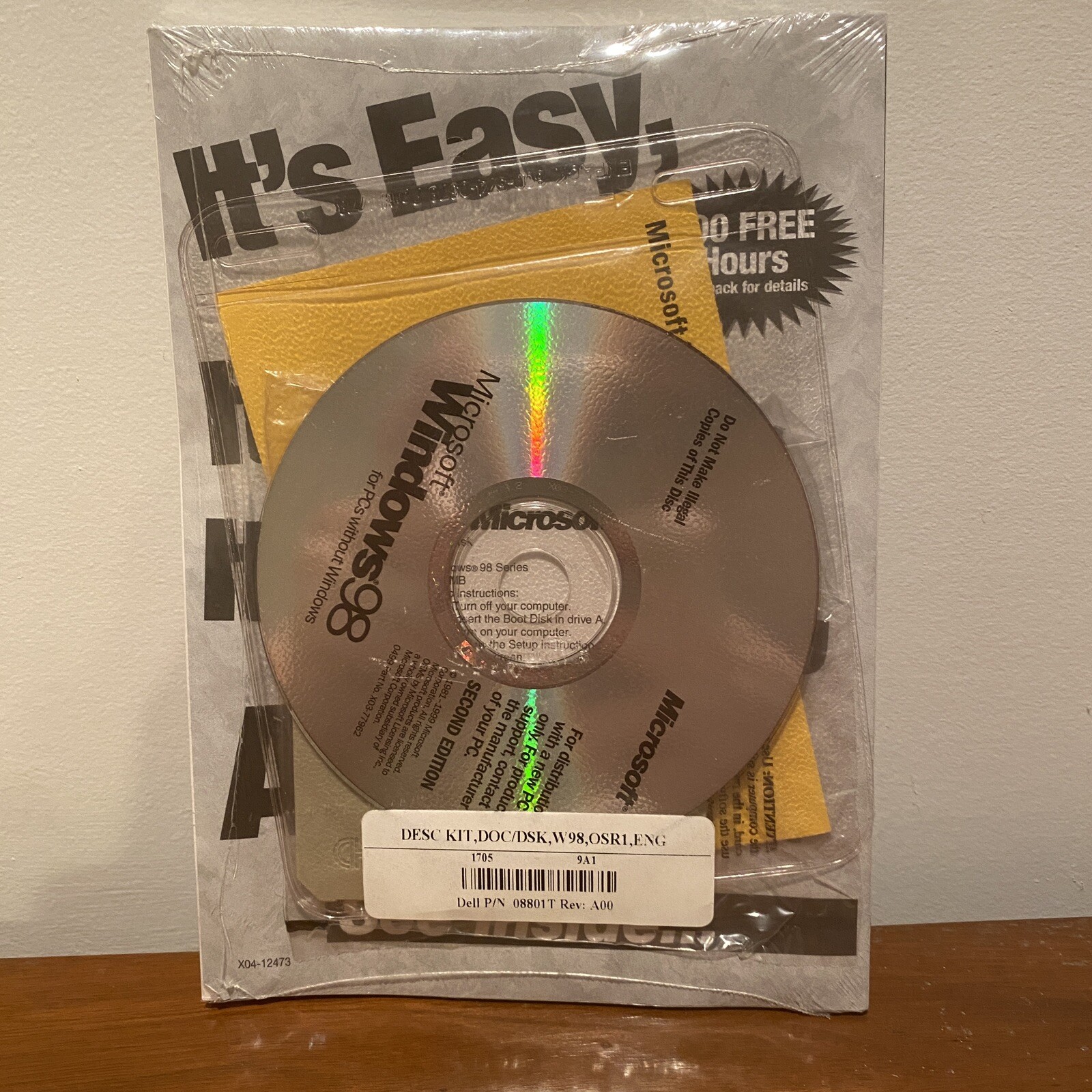 Microsoft Windows 98 SE Second Edition Dell Getting Started CD, Floppy & Manual