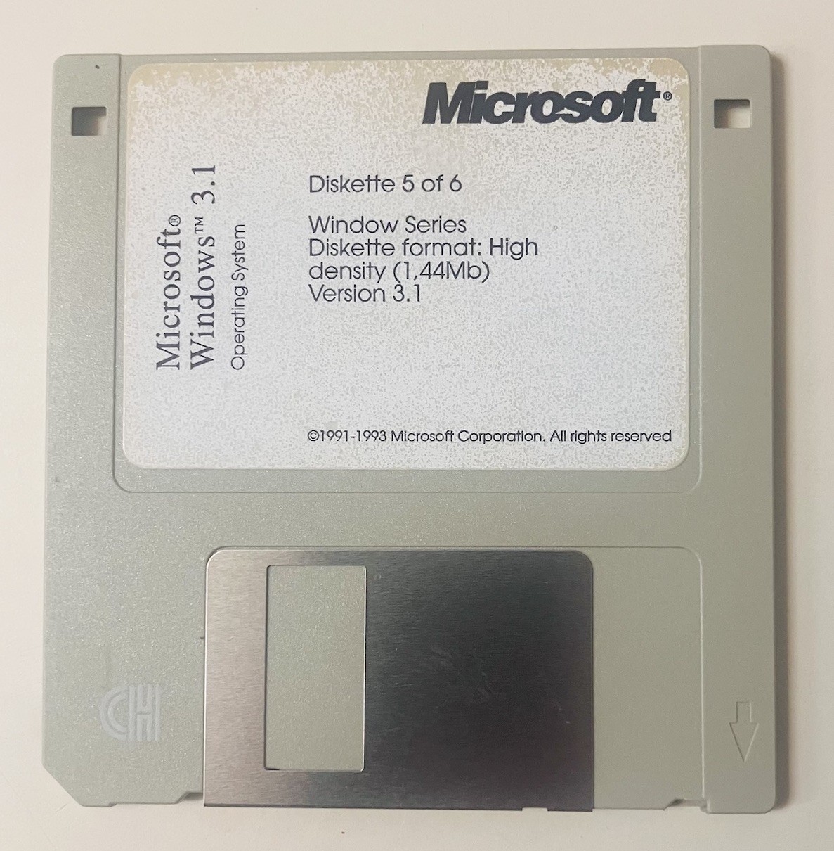 Microsoft Windows 3.1 (1992–1993) Complete 6-Disk Set | Vintage 3.5” Floppies