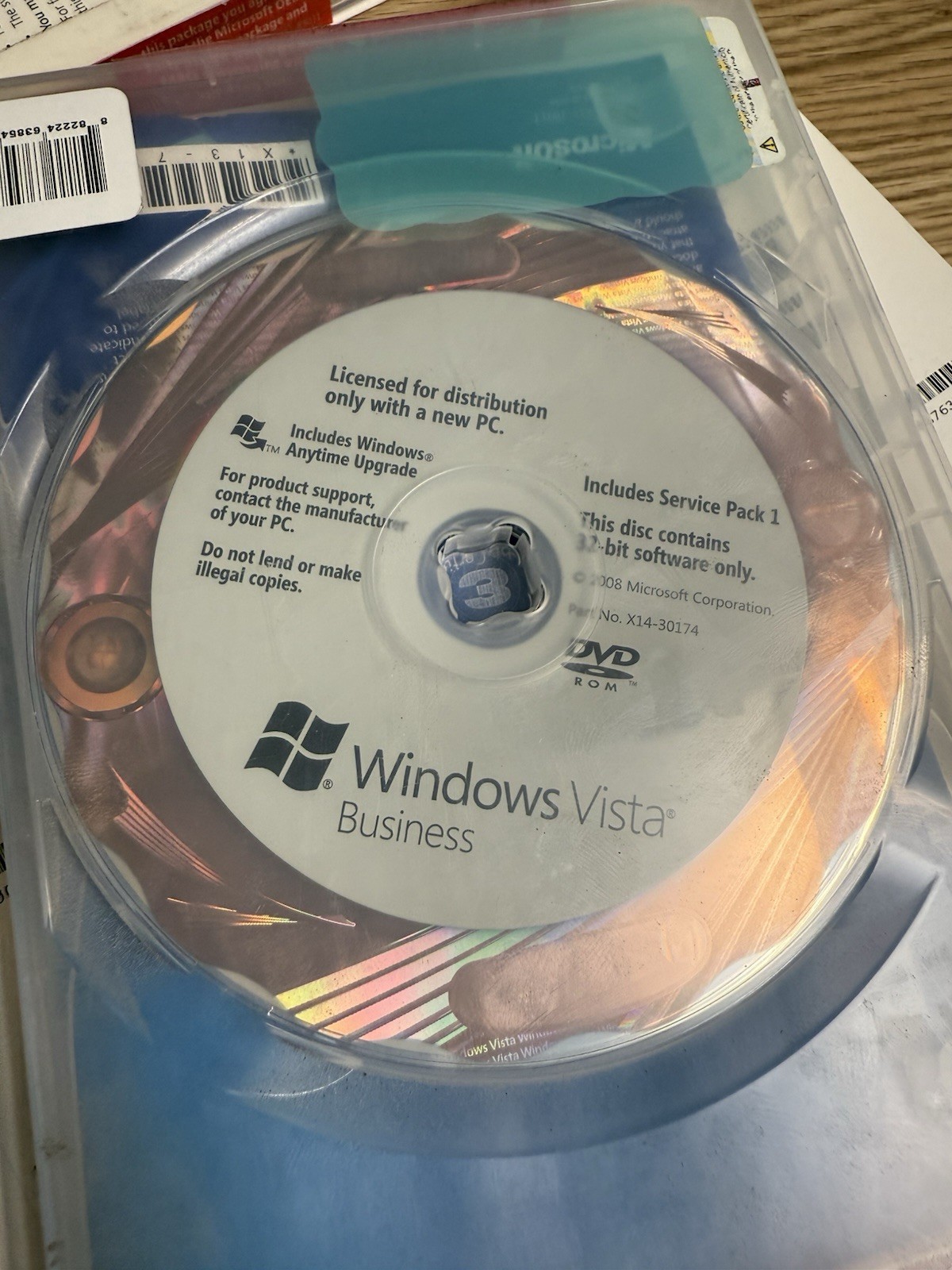 Genuine Microsoft Windows Vista Business Installation Discs (OEM) No License Key