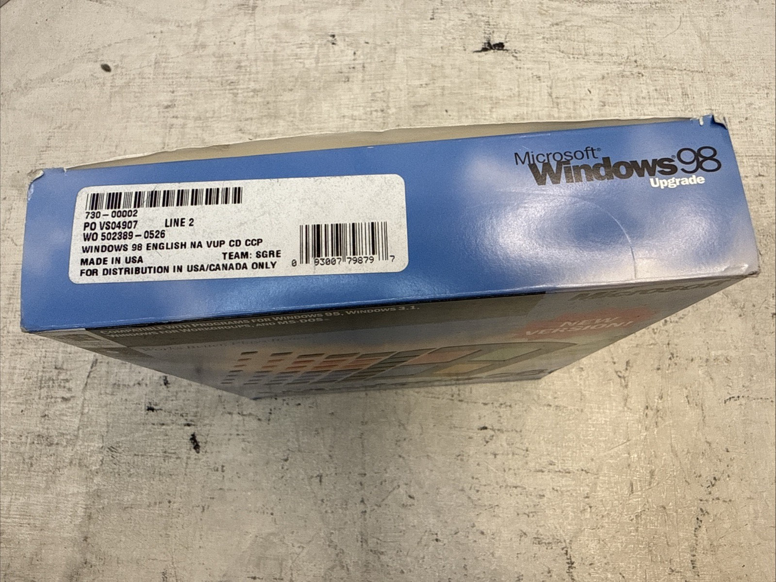 MICROSOFT WINDOWS 98 UPGRADE NEW VERSION 0398 Part X03-30200 Vintage