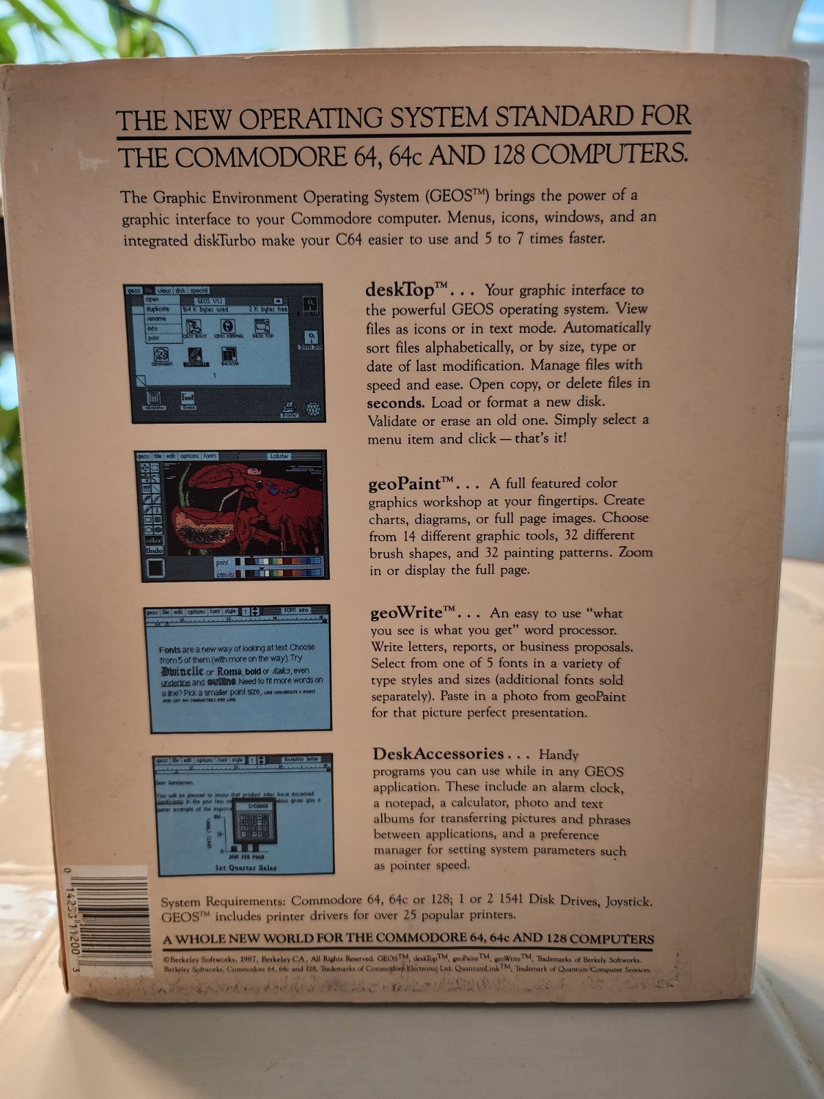 GEOS Graphic Environment Operating System (Commodore 64 / 128) Berkley Softworks