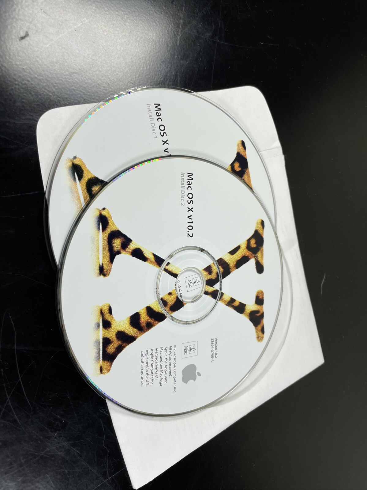 Apple Mac OS X v10.2 Jaguar Install Discs 1 & 2 Macintosh Operating System 2002