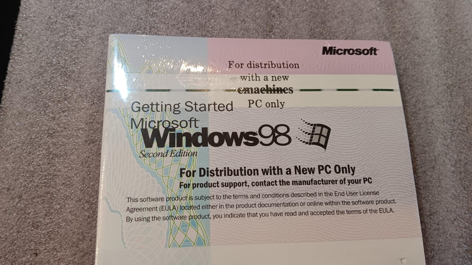 Microsoft Windows 98 Second Edition X04-15747 emachines monotek 600 sofware