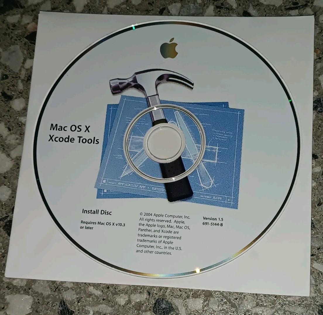 Apple Mac OS X Xcode Tools Install Disc v1.5 CD-ROM for Mac OS X 10.3 or later