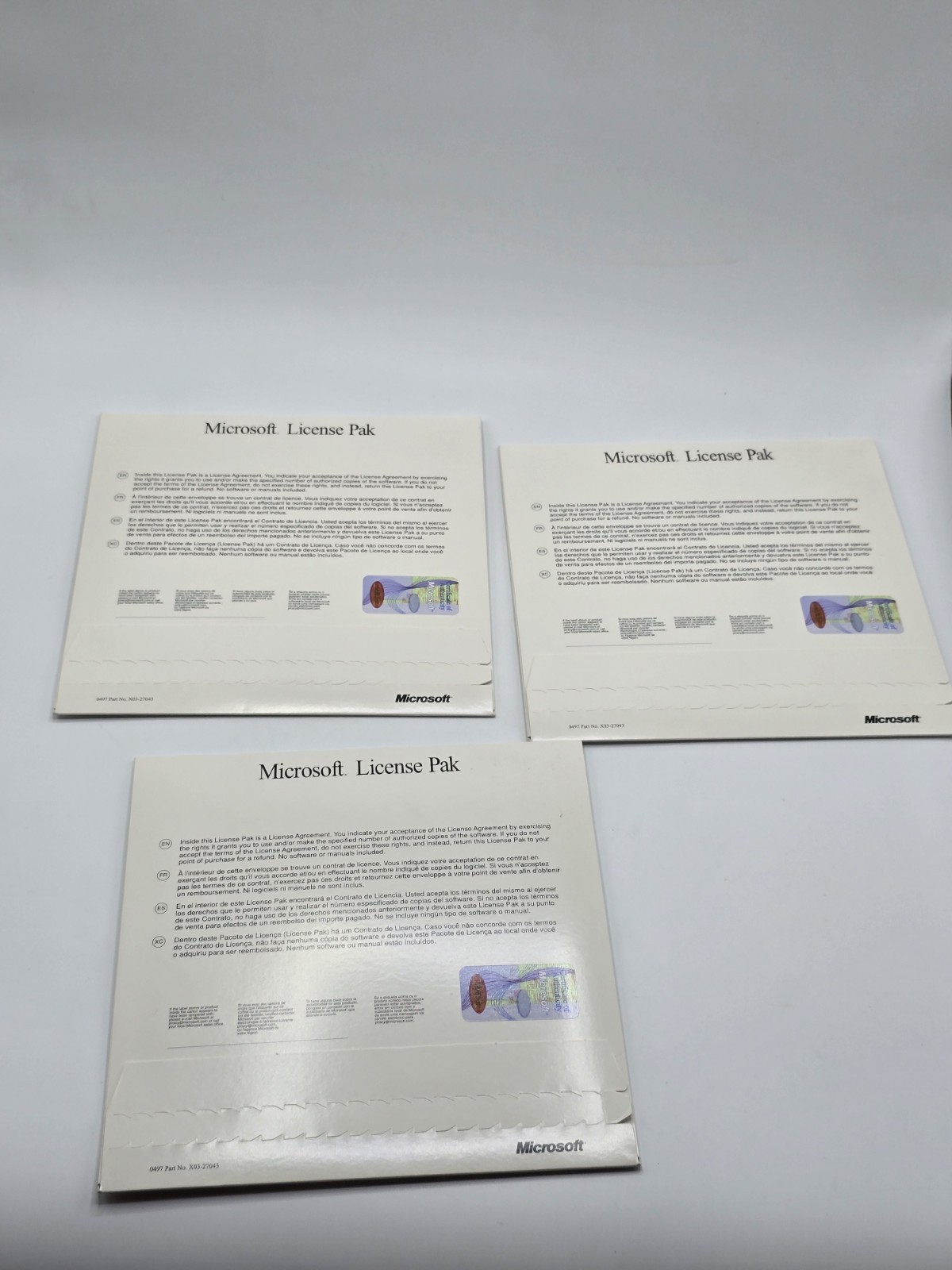 Microsoft Client License Pak Only No Media Windows NT Server Version 4.0 Sealed