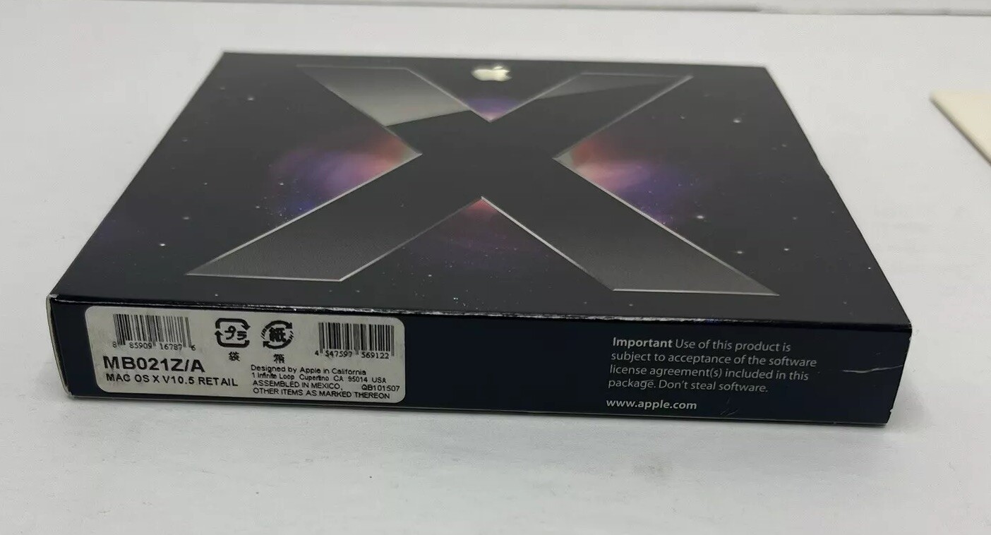 Apple Mac OS X Leopard 10.5 & Update 10.5.6 Install DVD iWork Office Mac