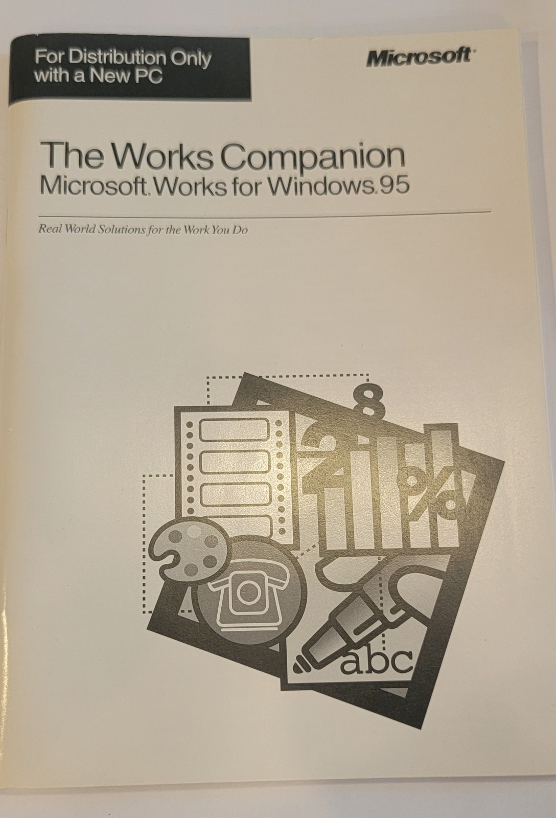Microsoft Windows 95 Instruction Manual + The Works Companion Paperback Book Lot