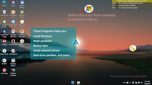 64GB Bootable USB Drive 3.2 for Windows Install & Recovery, UEFI/Legacy Support,