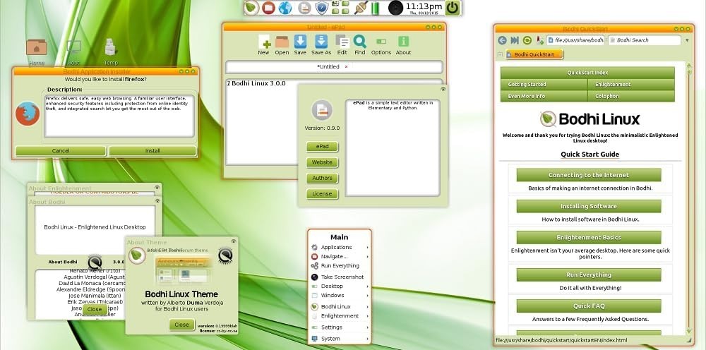 Latest New Release Bodhi Linux OS Operating System for PC on DVD