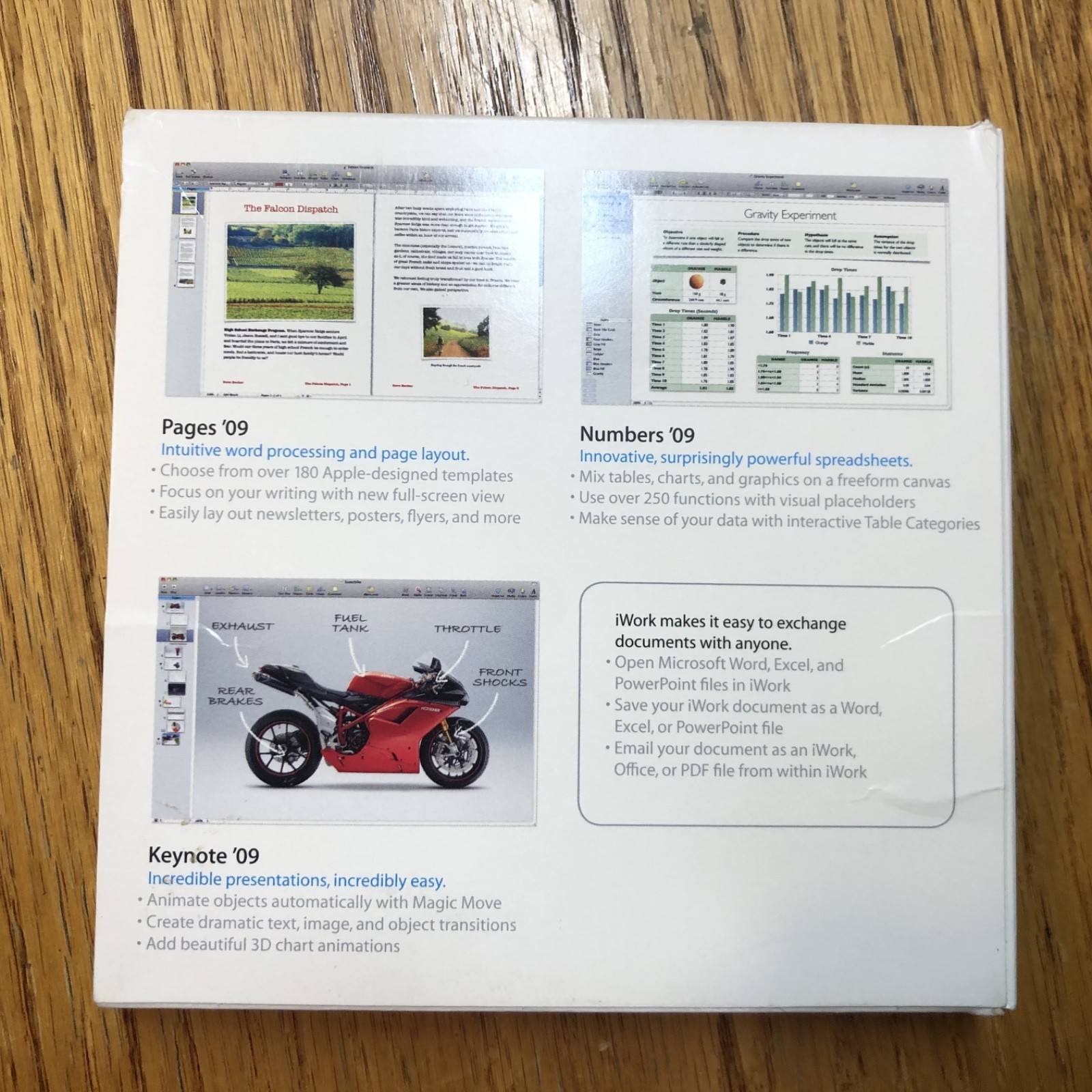 iWork ’09 in Original Box / Macintosh Computer Software