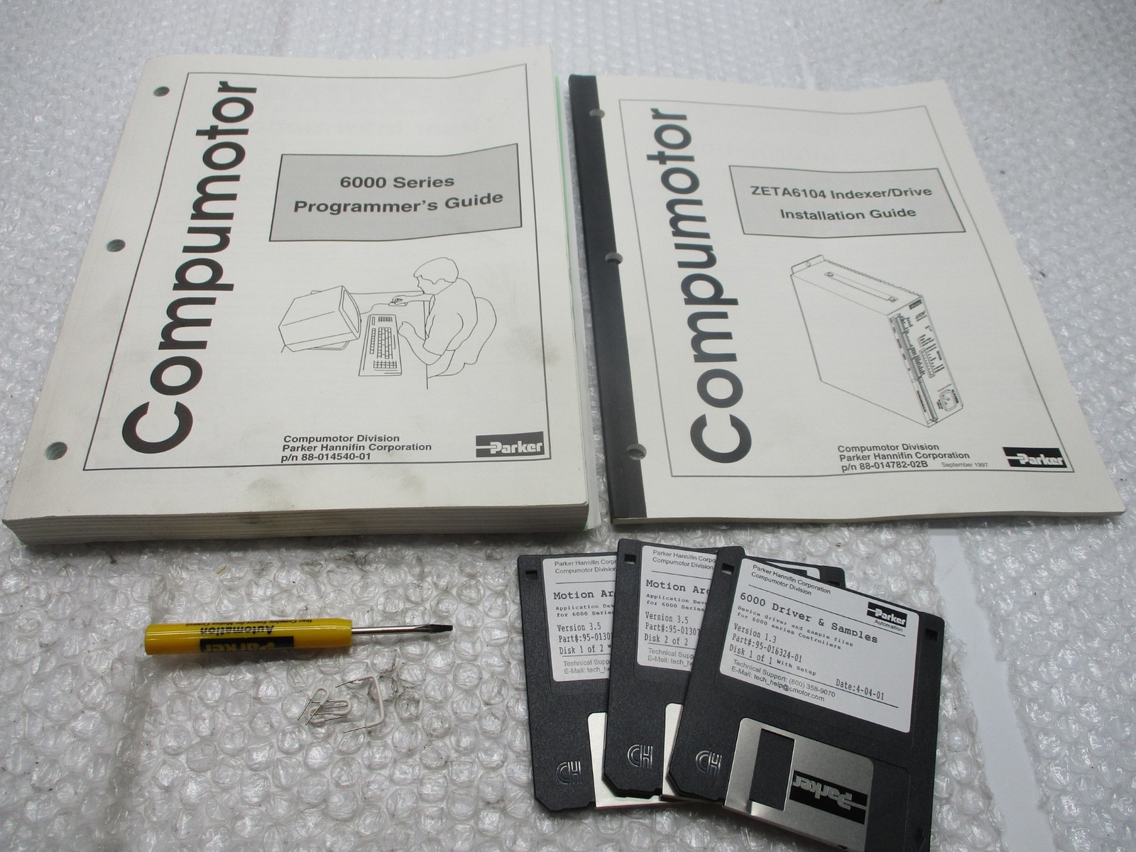 PARKER 95-016324-01 DEVICE DRIVER/SAMPLE FILES 6000 SERIES UNMP