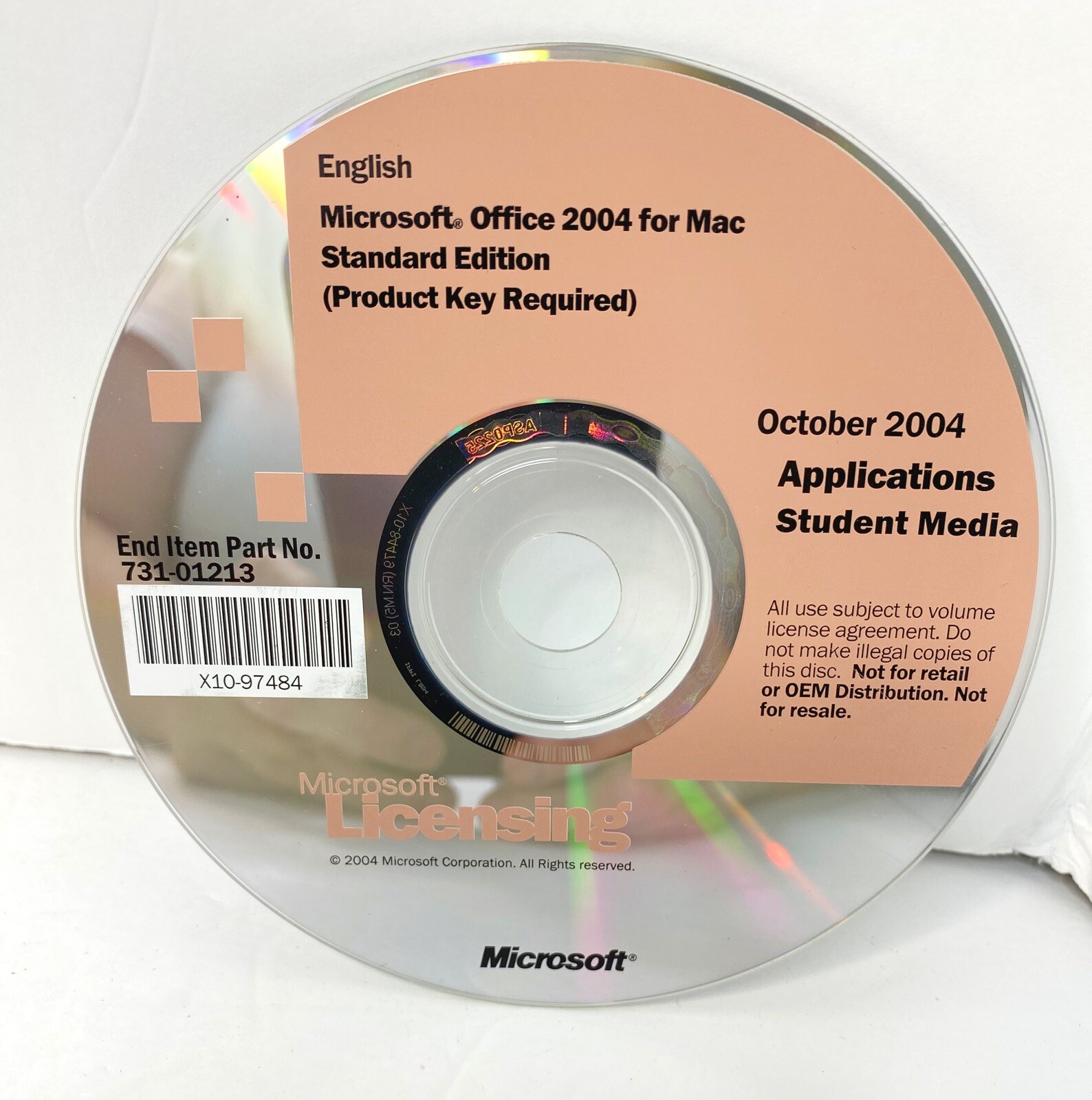 Microsoft WINDOWS XP Professional w/SP 2 – 2004 Student Media – DISC only