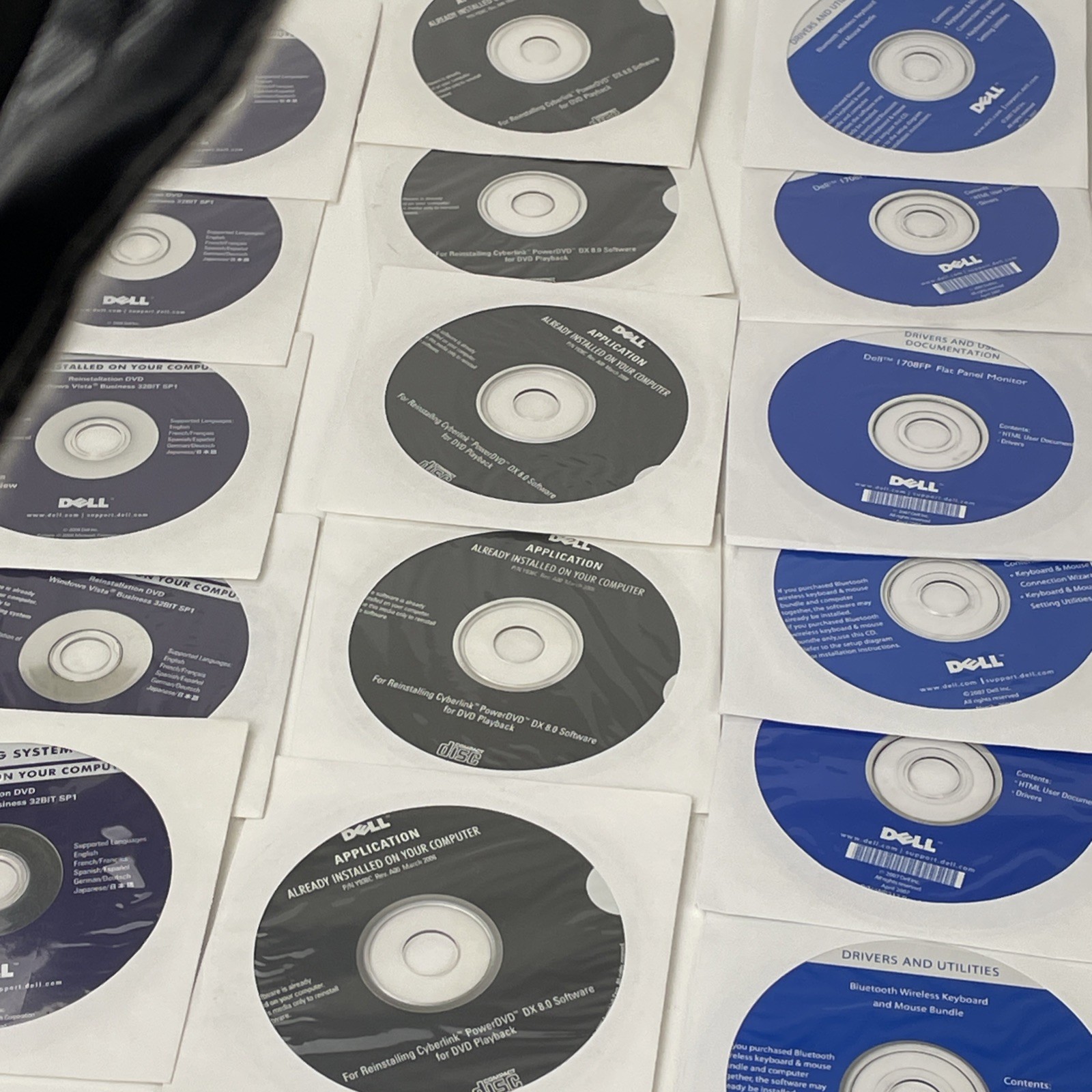 Bulk Lot 18 Dell Installation Discs Windows Vista Business CyberLink ATI Drivers
