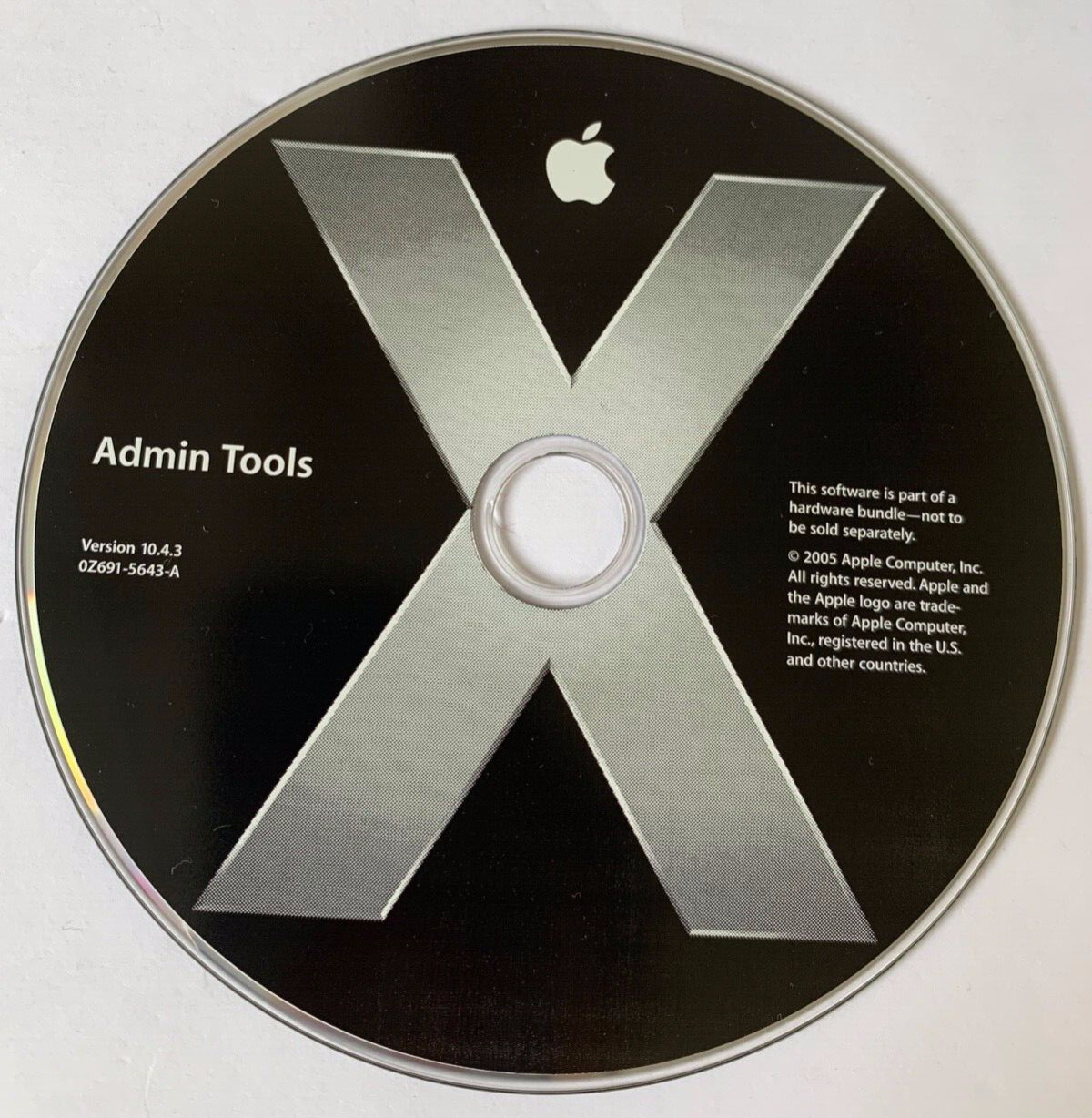 Apple Mac OS X Server 10.4.3 – Install DVD + Admin Tools from 2005 Software