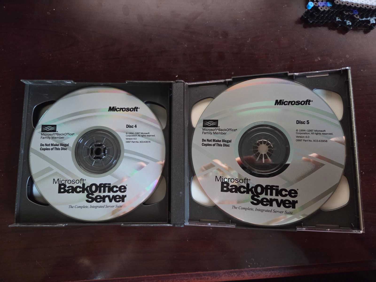 Microsoft BackOffice Server 4.0 10 user license software w/ key 1997 Windows OS