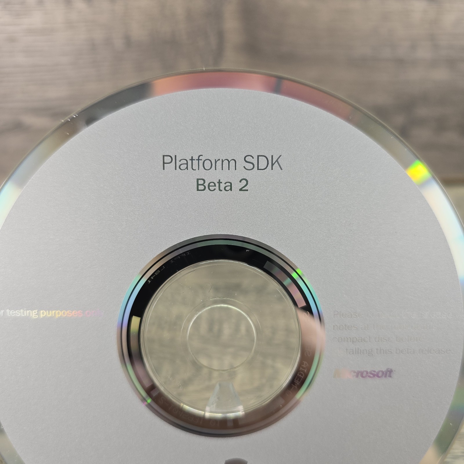 2001 Windows Platform SDK Beta 2 CD Disc – Excellent Condition