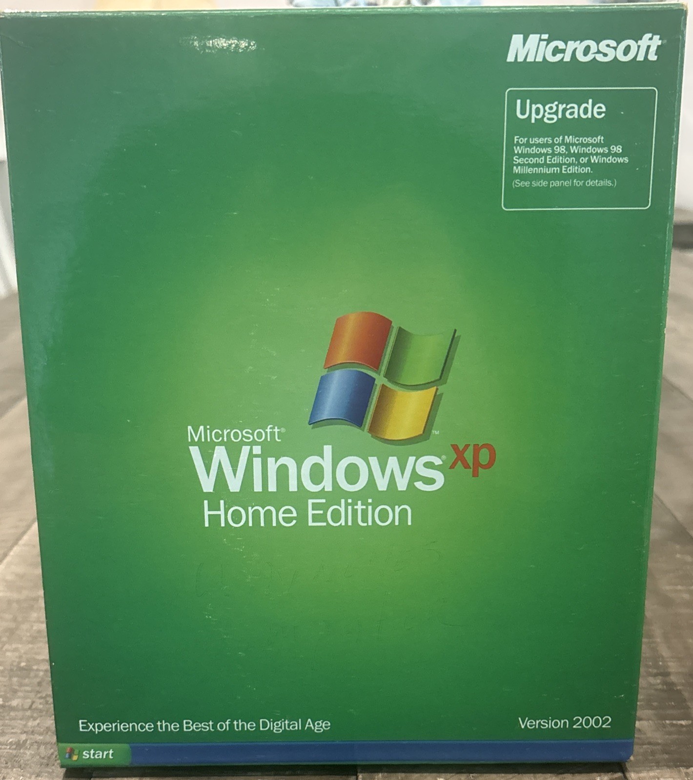 Vintage 2002 Microsoft Windows XP Home Edition Upgrade CD SP1 Full Retail Box!